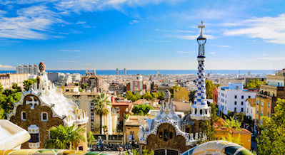 Park Guell in Barcelona, Spain